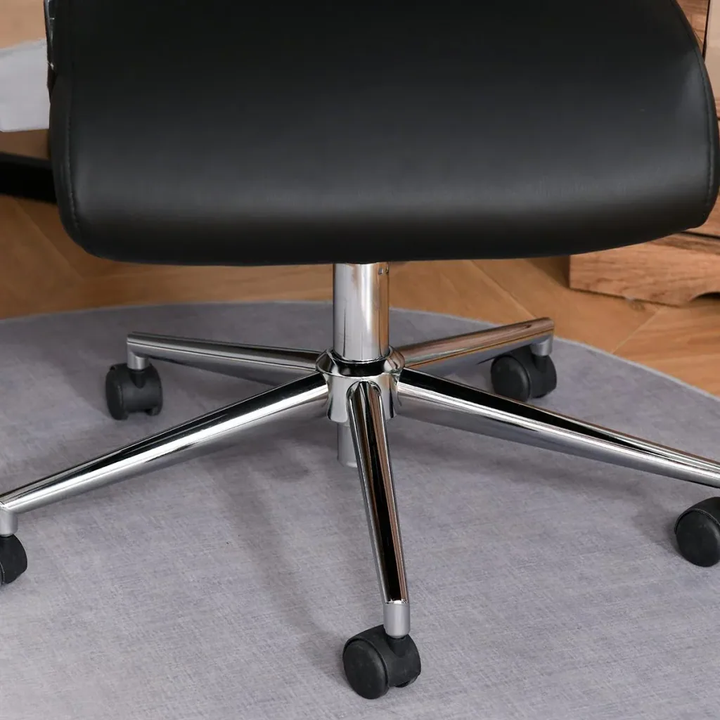 Office chair ergonomically shaped black