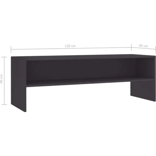 TV cabinet 120x40x40 cm chipboard grey