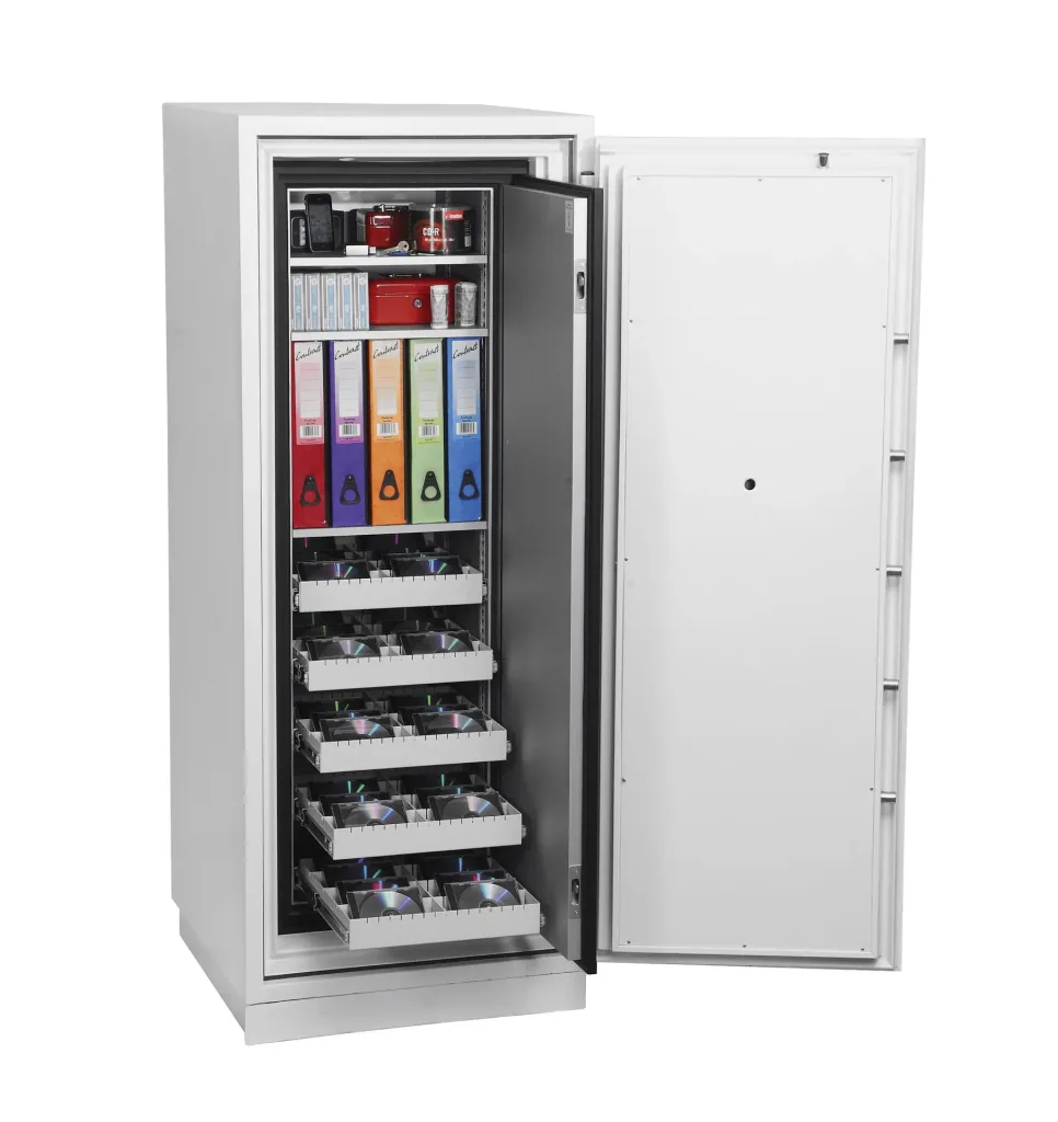 Data Commander data protection safe, external dimensions 1685 x 690 x 720 mm, with key lock