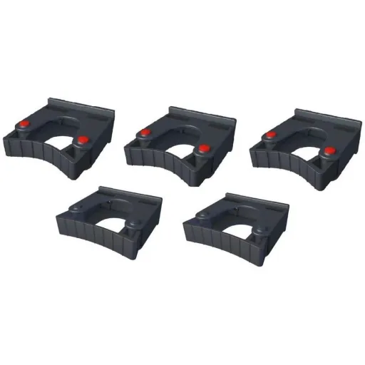Toolflex aluminum rail with 5 tool holders