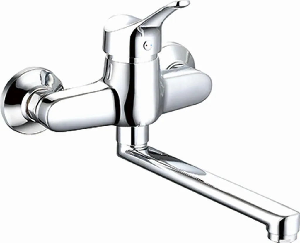 Atti kitchen faucet for wall connection, chrome