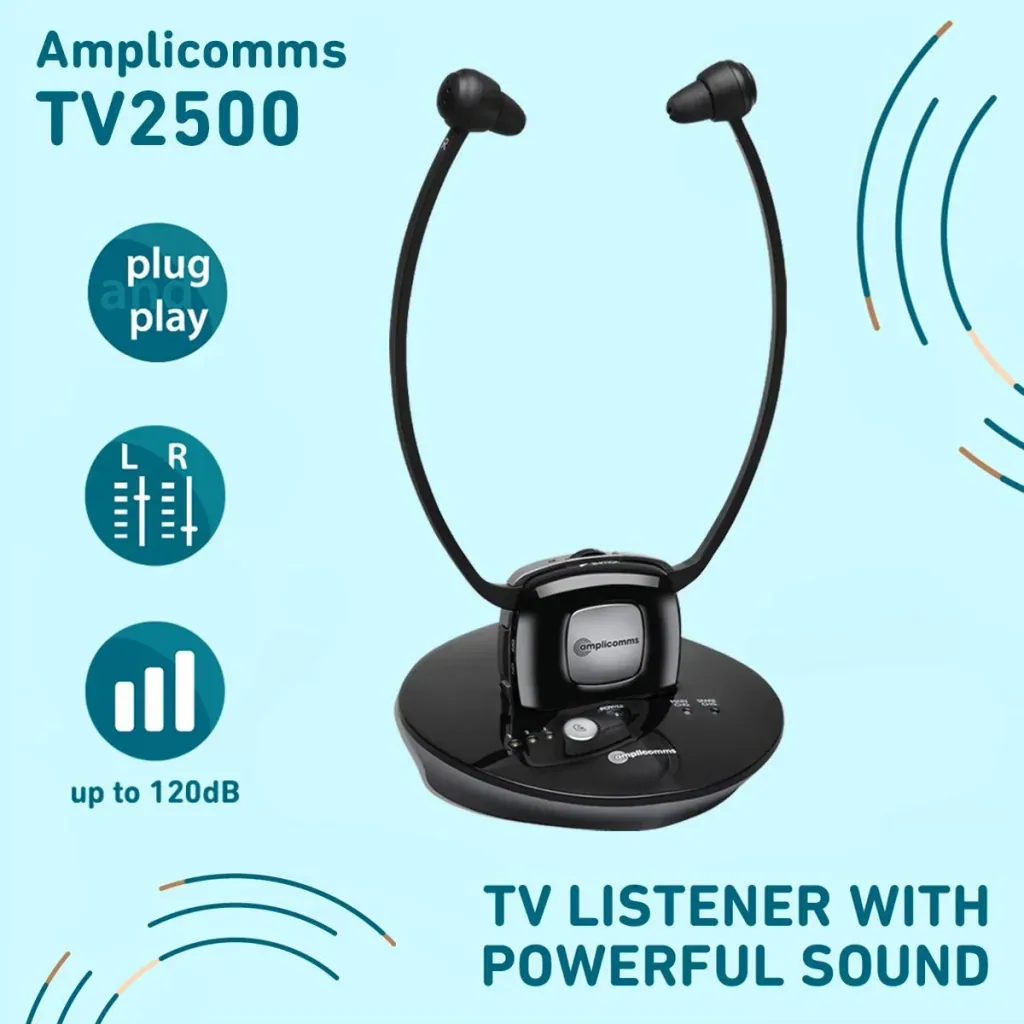 TV Stereo Amplifier Headphones