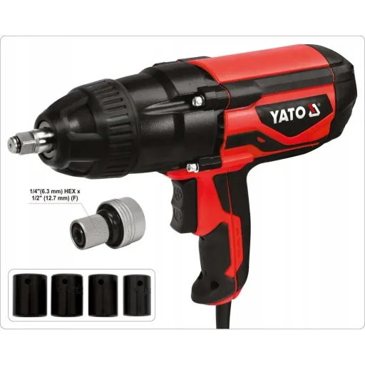 Electric impact wrench - 1020W - 600Nm - 230V WITH additional inserts
