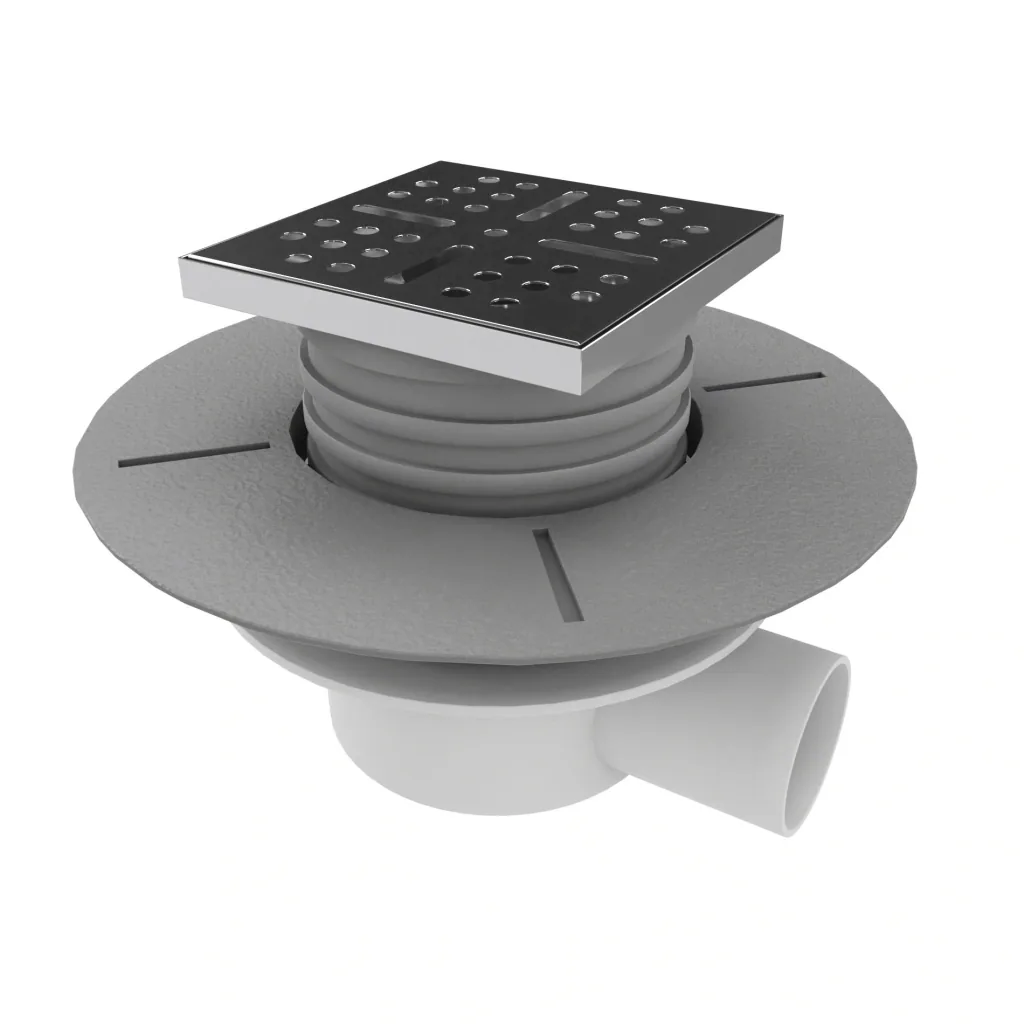 Vloerafvoer voor douche-element, horizontaal