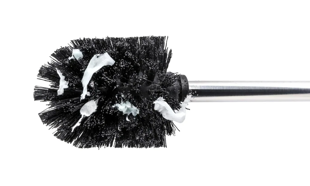 Non-stick toilet brush