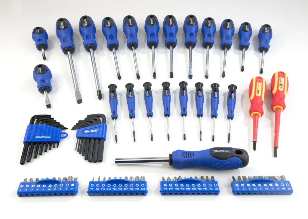 Screwdriver and bit set with holder 81-piece