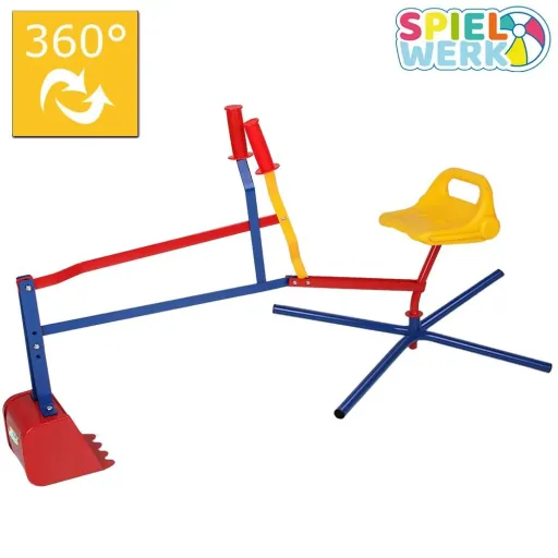 Sandpit children's excavator with flexible shovel - 360 ° rotatable