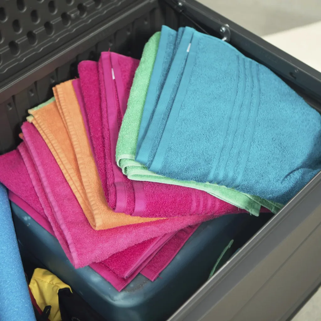 Kussenbox 495 L grijs 152.5×61×67 cm – weerbestendige opbergbox van HDPE