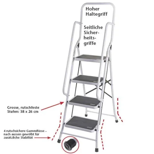 Safety ladder, 4-step