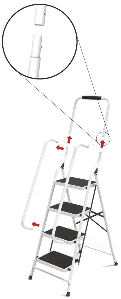 Safety ladder, 4-step