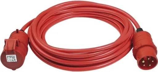 Heavy-duty extension cable IP44 10m signal red
