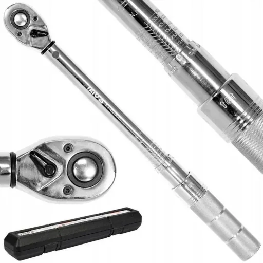 Torque wrench - 3/8 inch - 10-60 Nm - 40 cm + 3-piece socket set