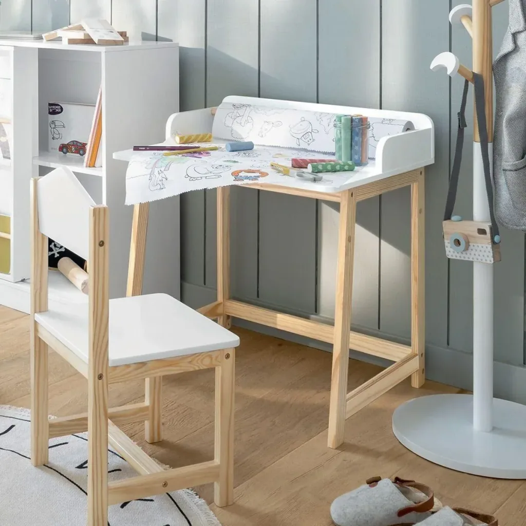 NL children's desk - white - 62x58x46 cm