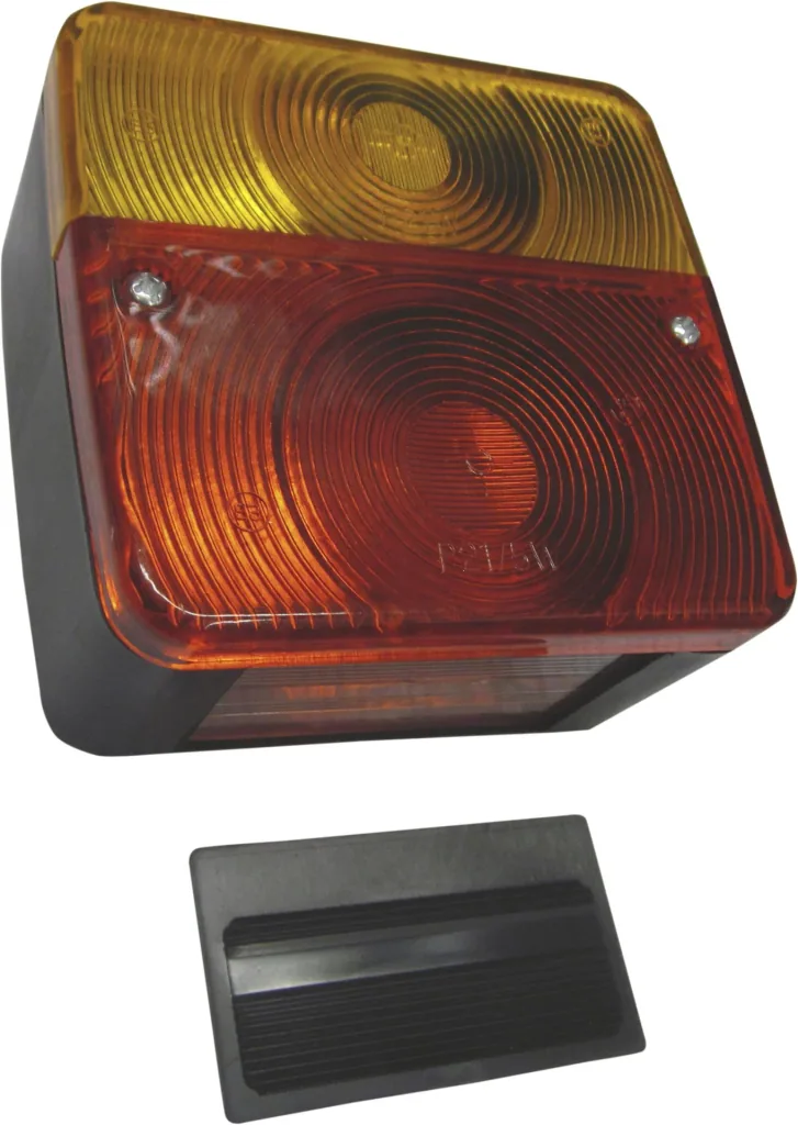 2-chamber rear light with license plate light, 1 piece