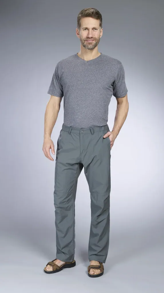 V-neck shirt, anthracite/melange, size M