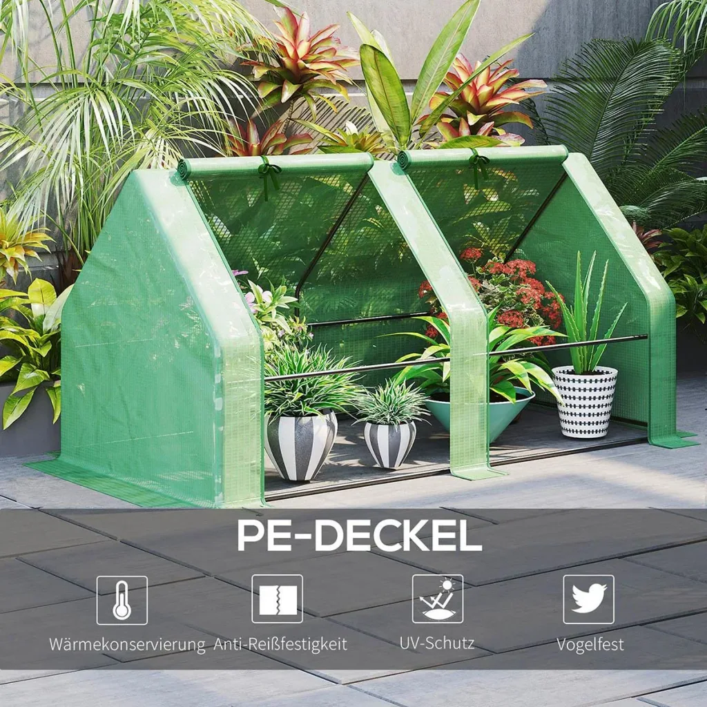 Greenhouse, Tomato House, Cold Frame 180 x 90 x 90 cm Green