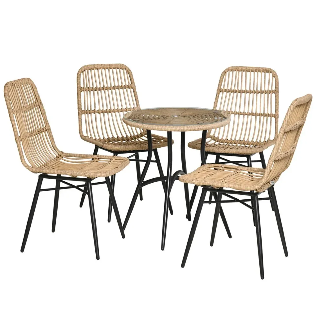 5-piece garden furniture set made of PE rattan