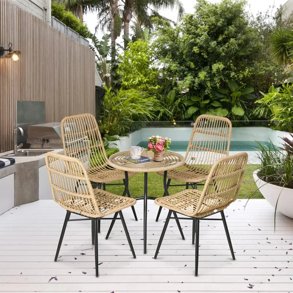 5-piece garden furniture set made of PE rattan