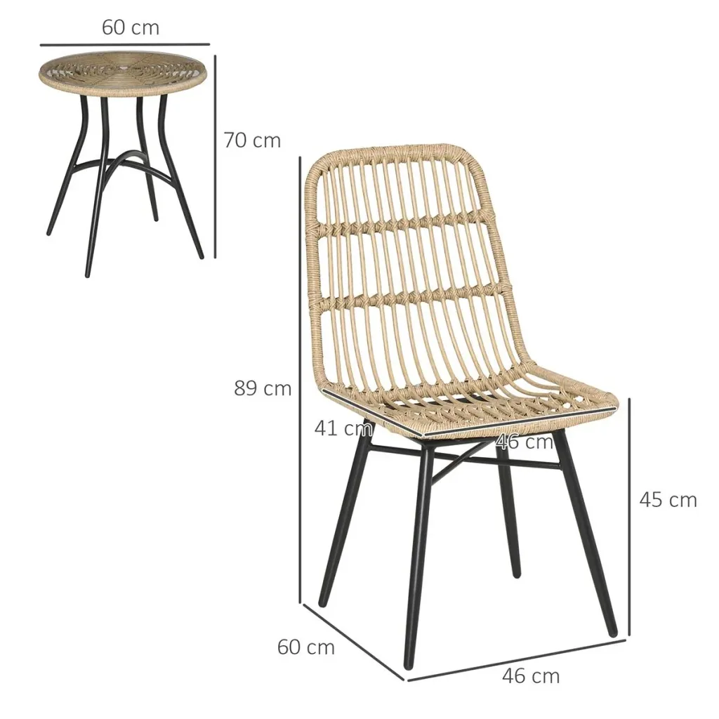 5-piece garden furniture set made of PE rattan