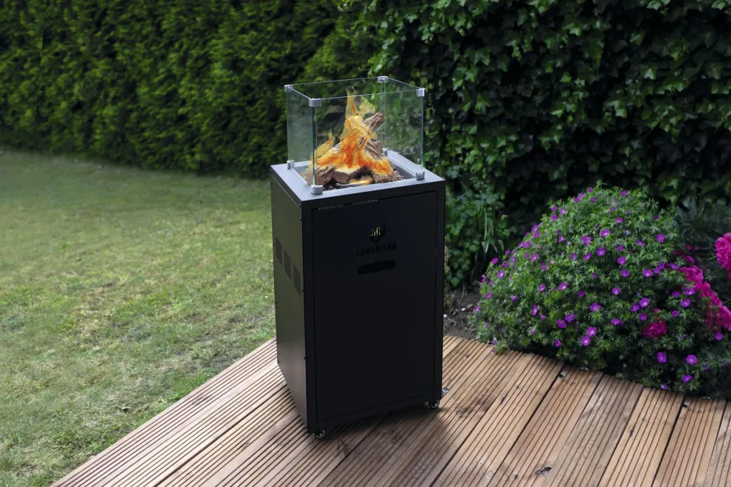 Fireplace design fire, black