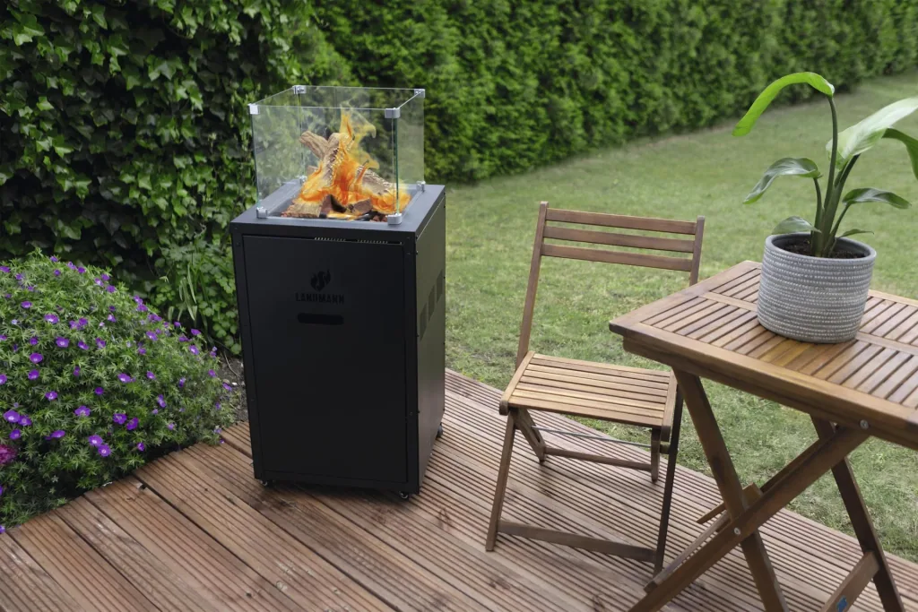 Fireplace design fire, black