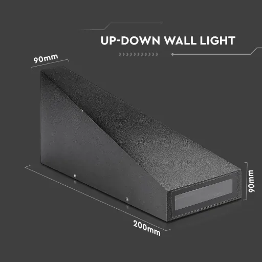VT-826 LED wall light - 4W - 3000K - 450 lumens - Black