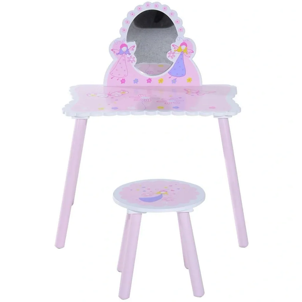 Children's dressing table including stool