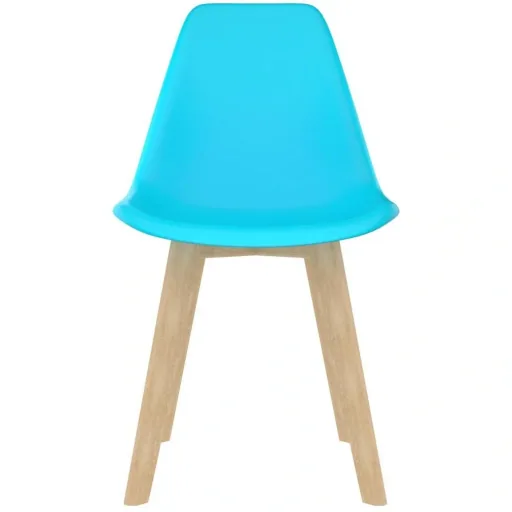 Dining table chairs, 2 pieces, blue plastic