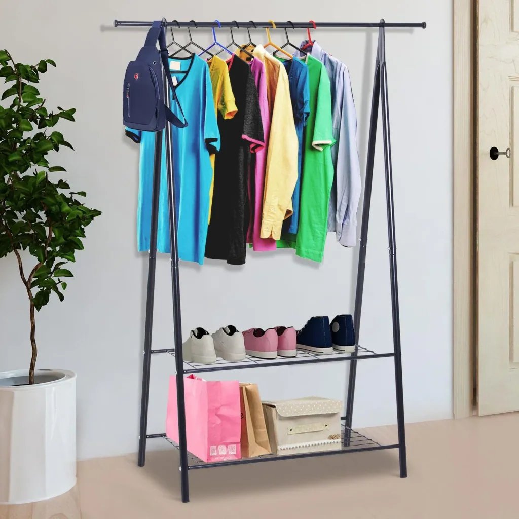 Wardrobe rack clothes rack clothes rail with shoe rack clothes rack 100 x 46 x 148 cm