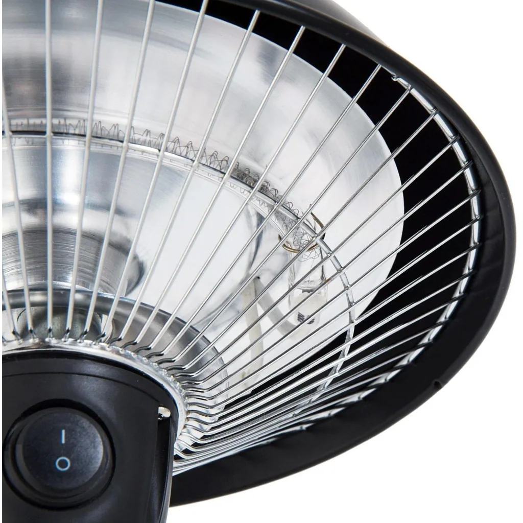 Ceiling heater 600W Black Ø25