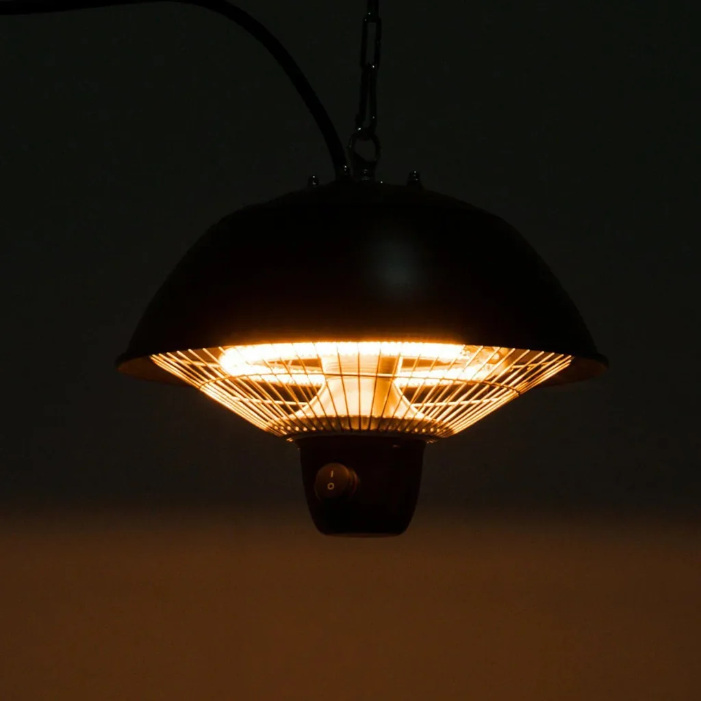 Ceiling heater 600W Black Ø25