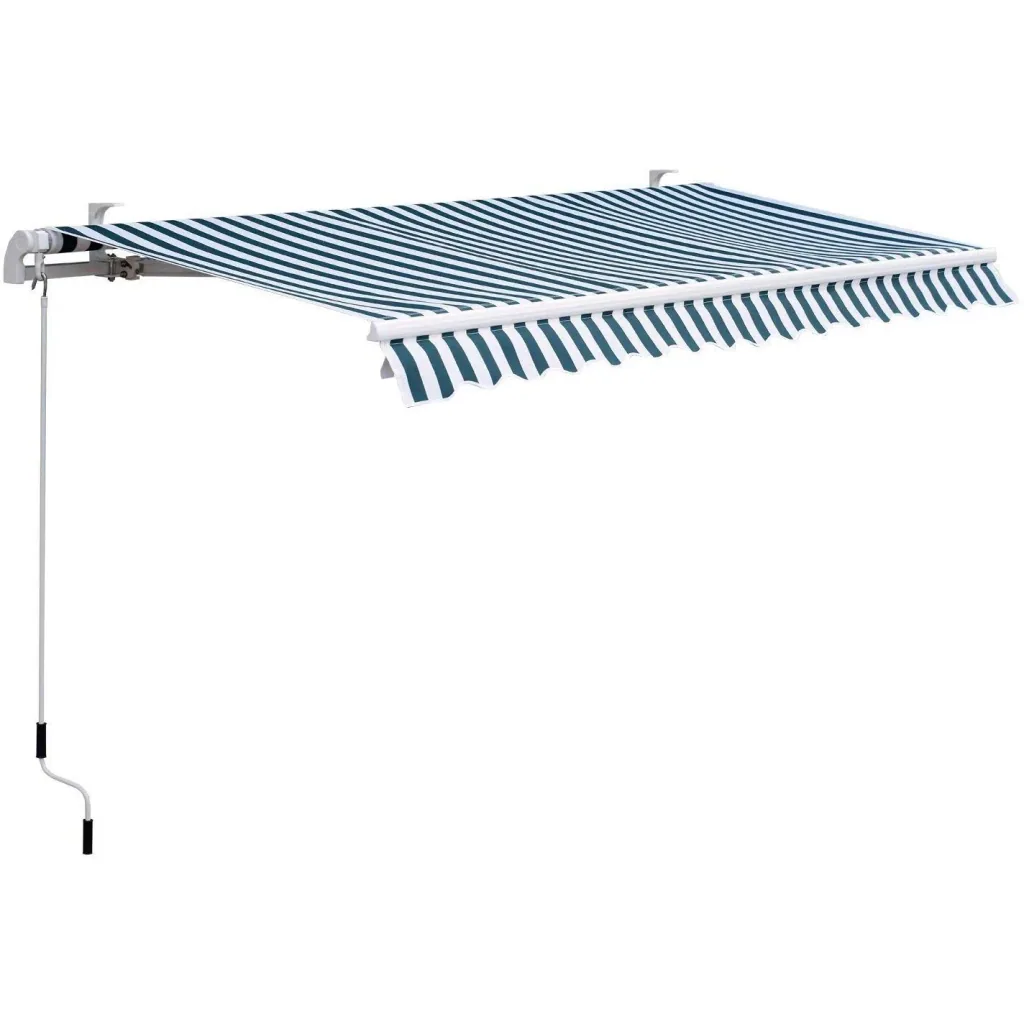 Aluminum articulated arm awning