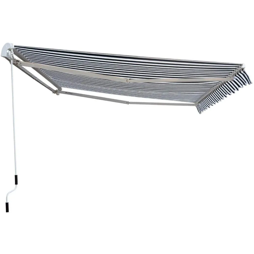 Aluminum articulated arm awning