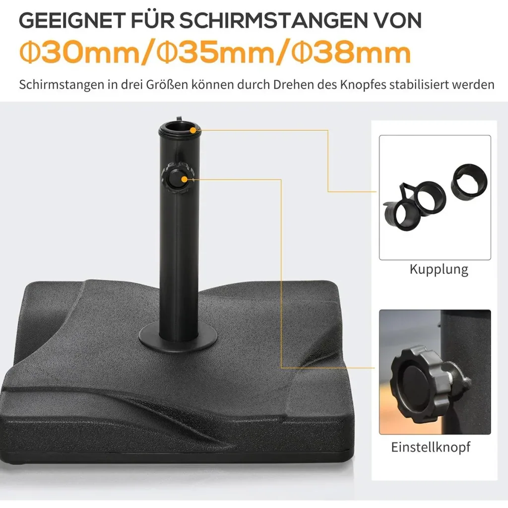 Parasol base 20 kg parasol stand