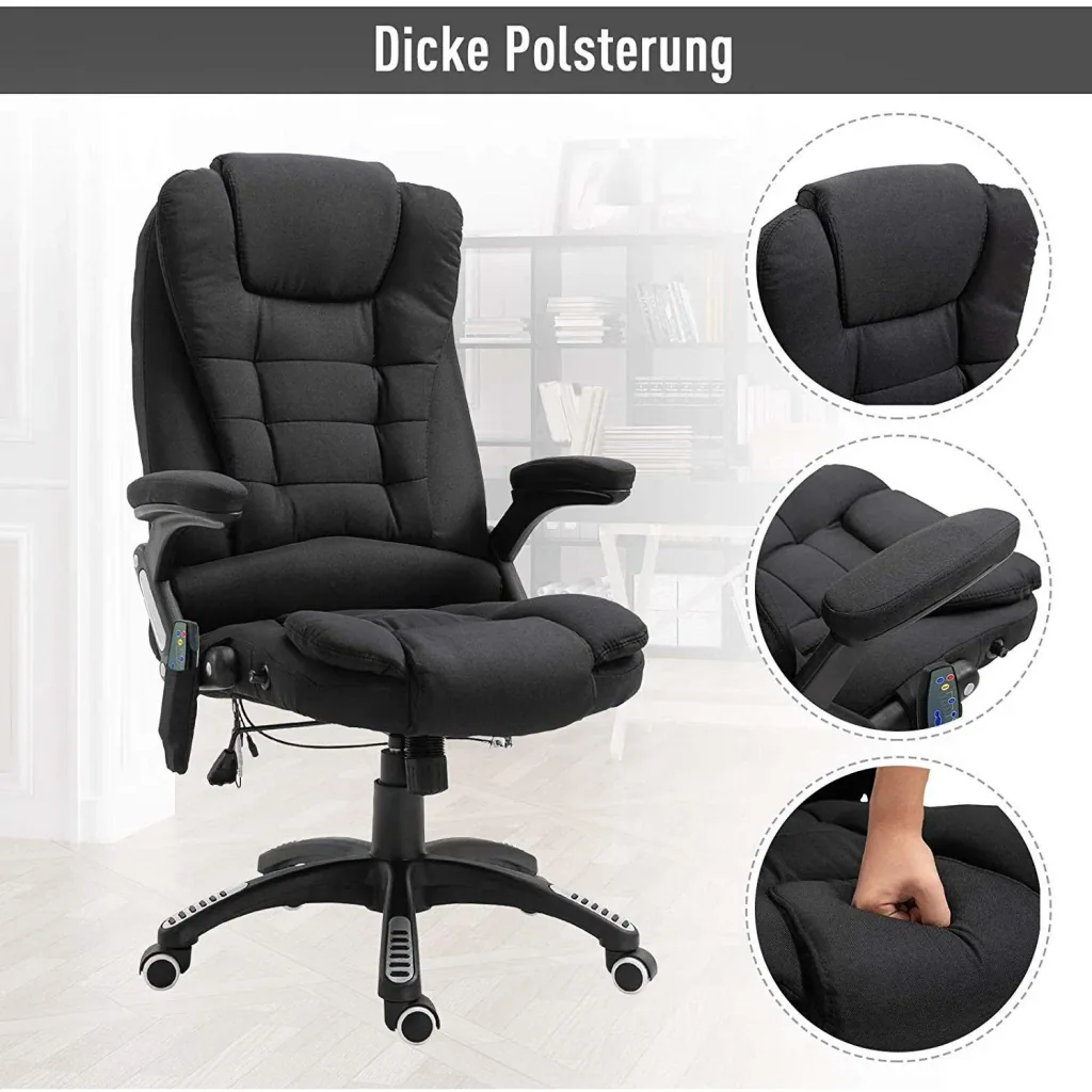 Office chair with massage and heat function