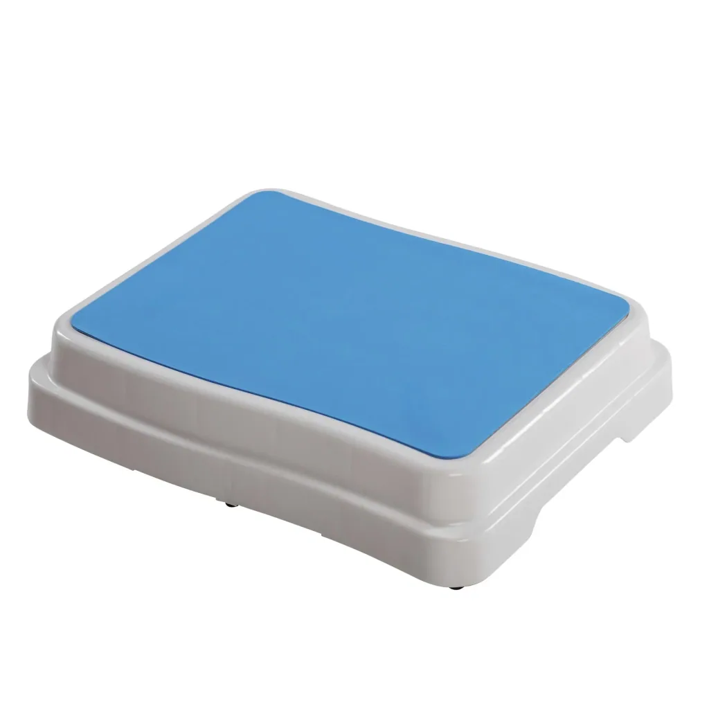 Bathroom step, stackable, white/turquoise