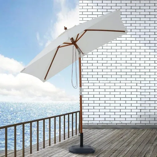 foldable parasol cream