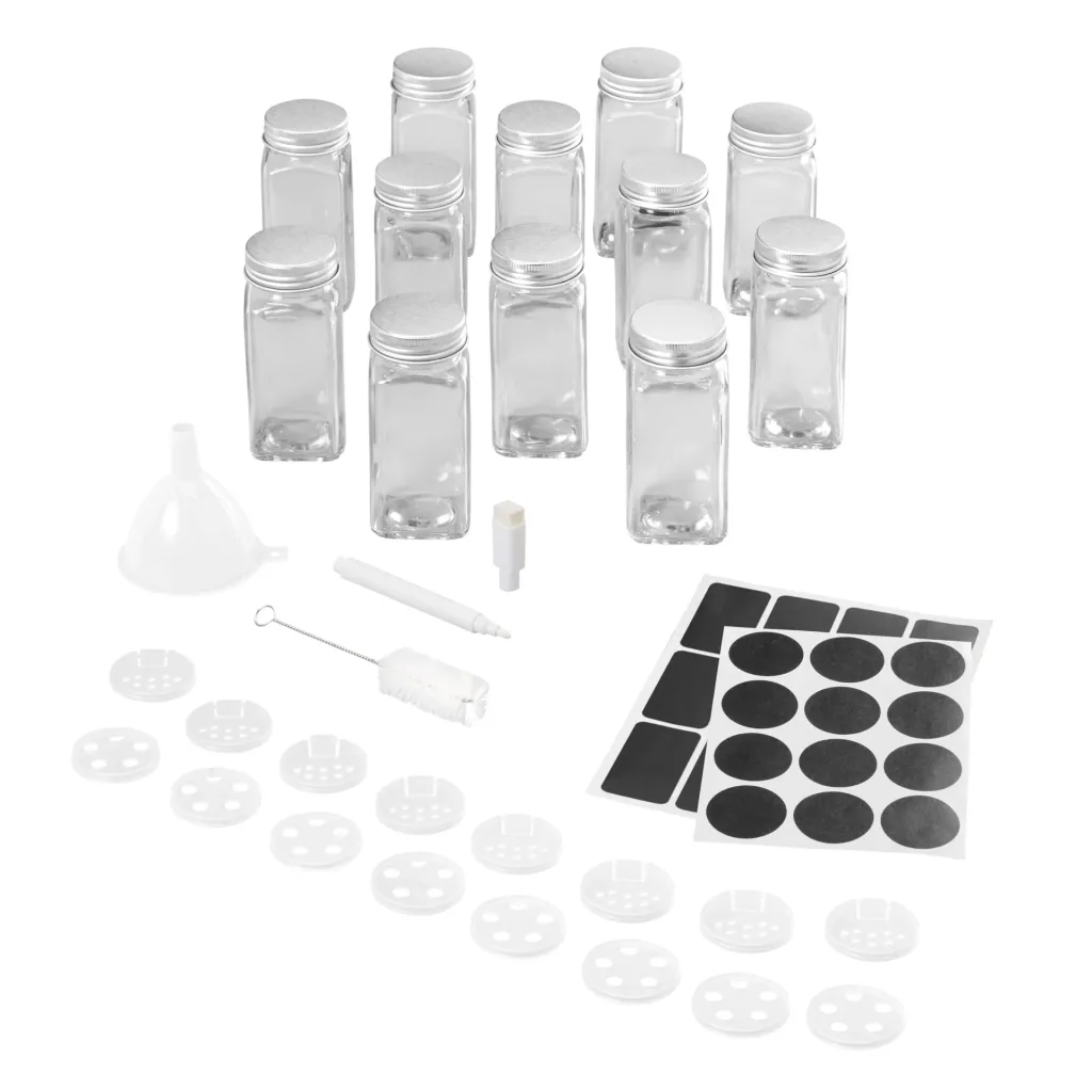 Spice shaker set 12 glasses, 64 pieces