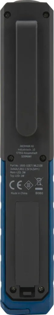 Ansmann work light including batteries, SMD LEDs, 1W + 3W + zinc-carbon value set AA/AAA - 72 pieces and lighter refill gas 300 ml