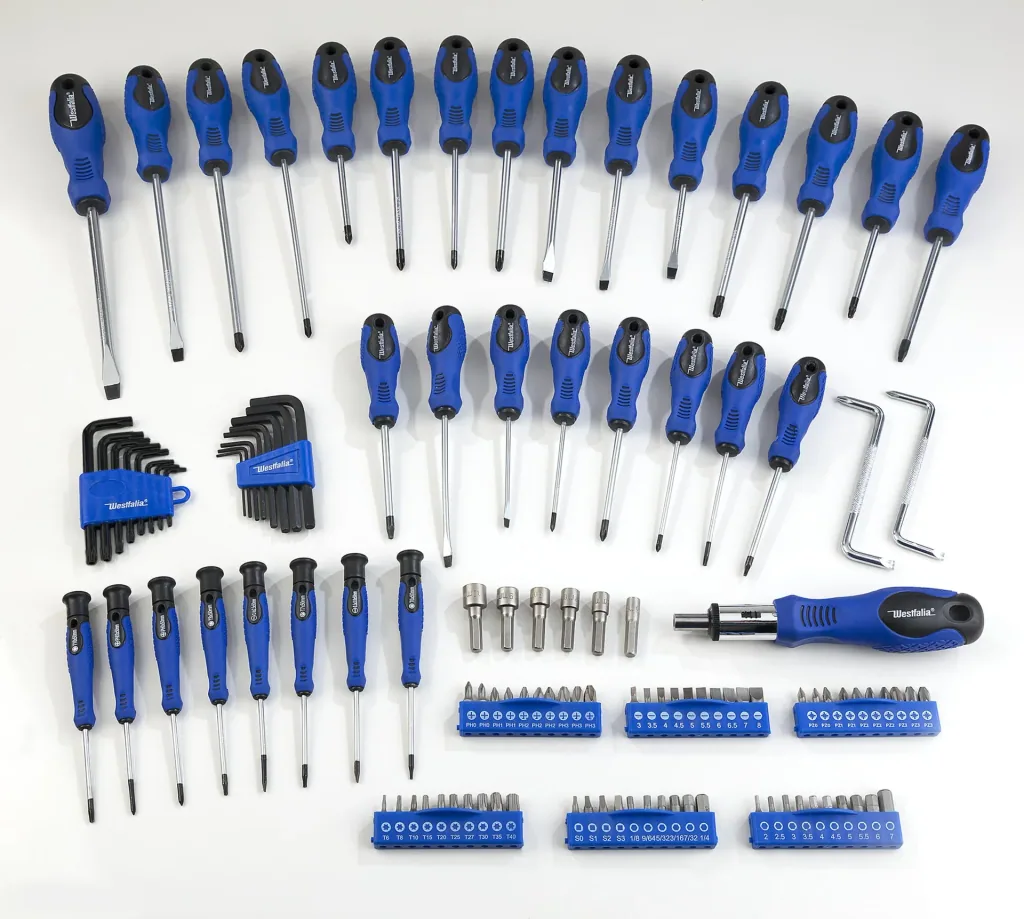 Screwdriver and bit set with holder 116-piece