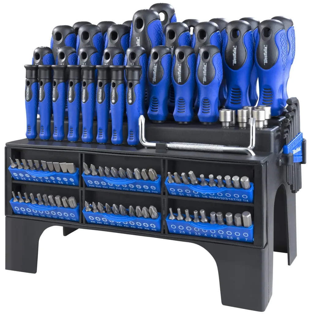 Screwdriver and bit set with holder 116-piece