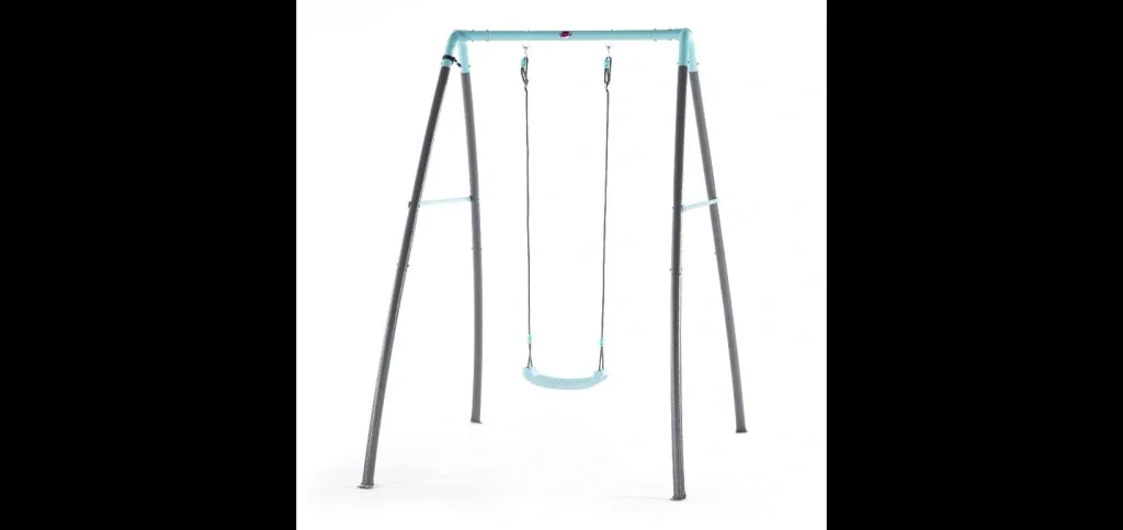 Premium metal swing with mist spray function, outdoor single swing for children, swing ropes height adjustable