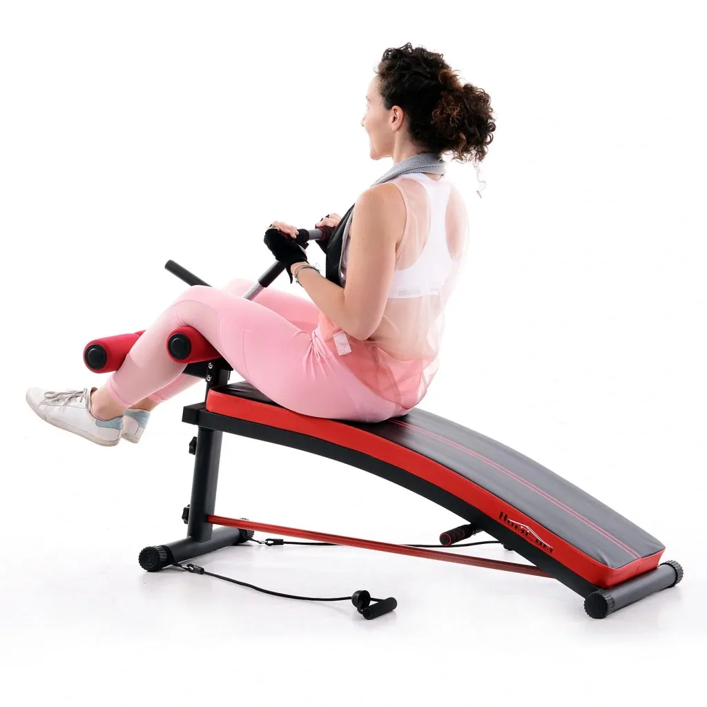 Training bench sit-up bench abdominal trainer black L140 x W73 x H57cm
