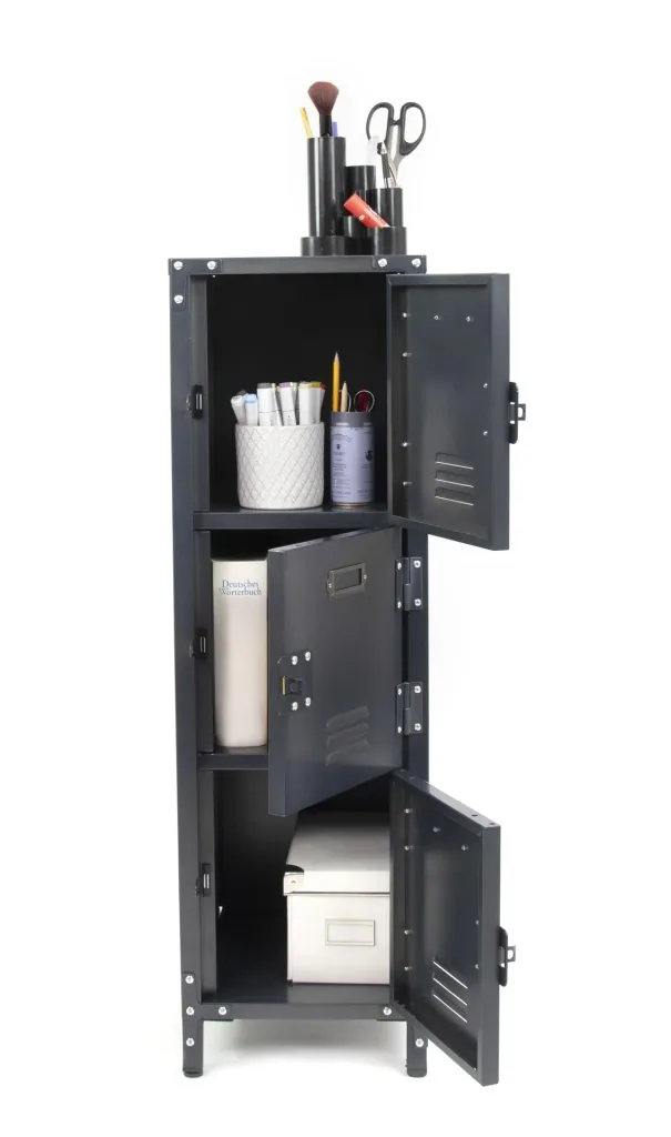 Vintage metal cabinet, 3 doors