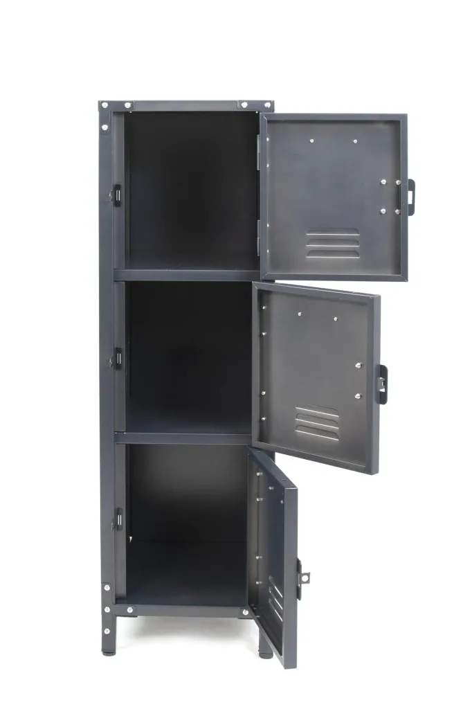 Vintage metal cabinet, 3 doors