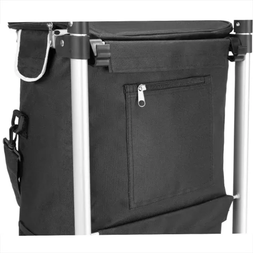 Shopping cart max. 25 kg | Removable shopping bag | With cooling compartment | Black aluminum