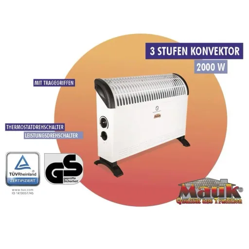Convector - electric radiator with 3 heating levels