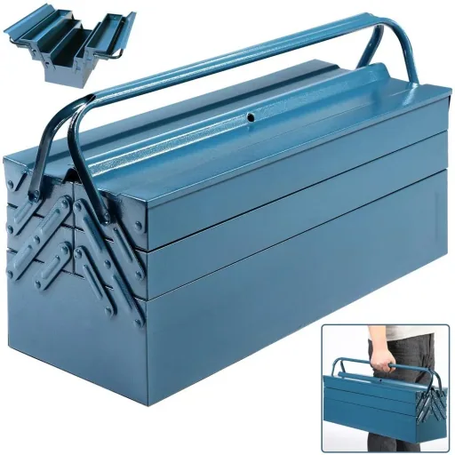 Steel toolbox blue 53x20x20cm