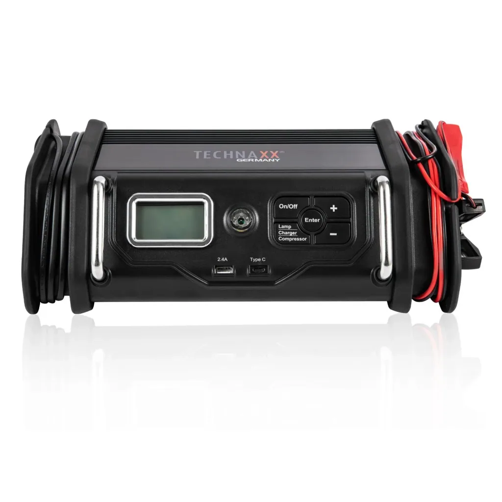 Battery charger with compressor