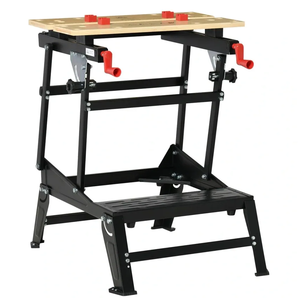Work table clamping table workbench retractable and foldable table top load capacity work table worktop height adjustable